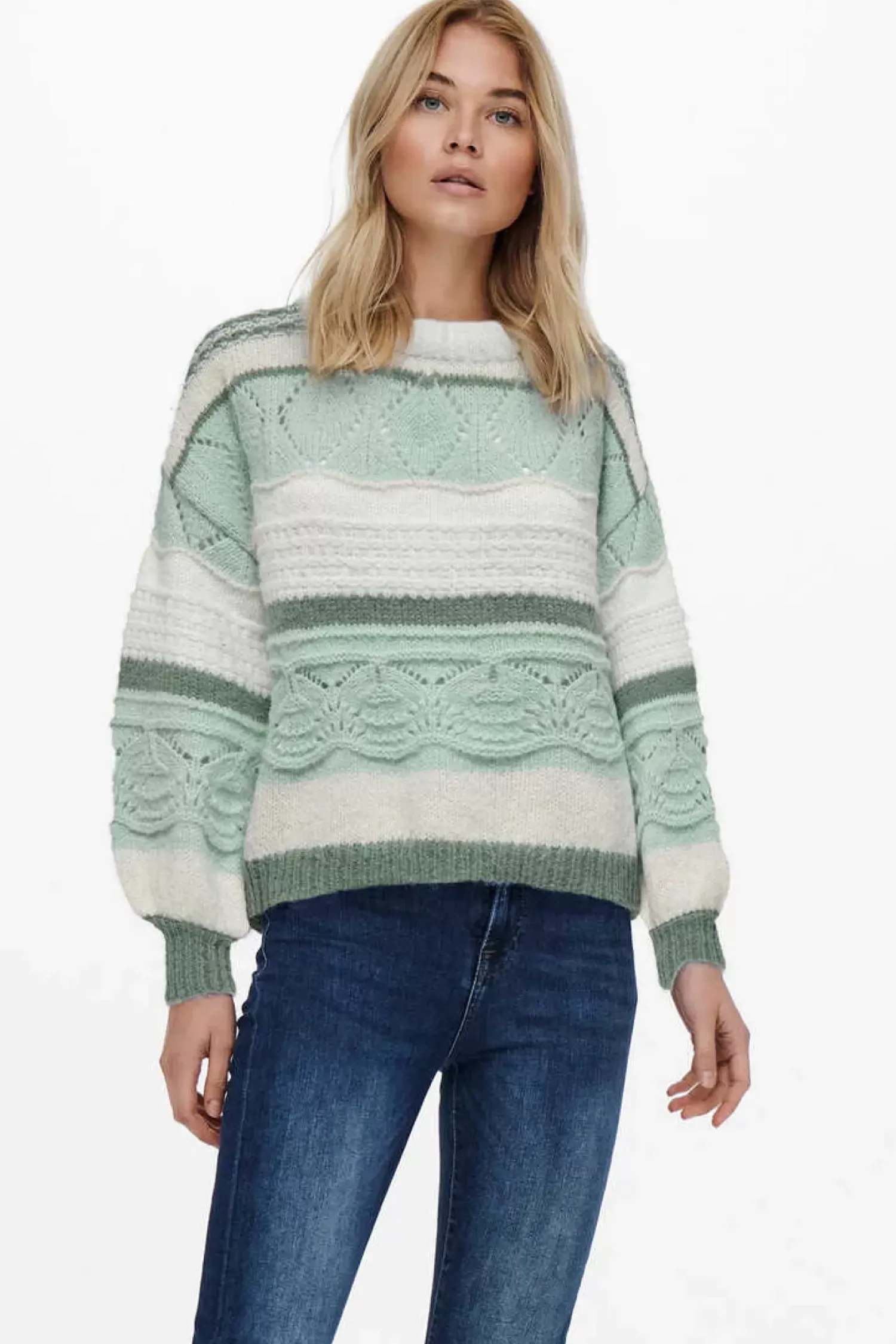 Only Sueteres E Cardigans-Camisola De Malha Gola Redonda