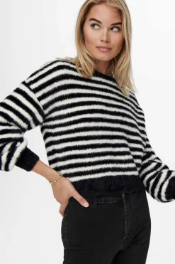 Only Sueteres E Cardigans-Camisola De Malha Gola Redonda