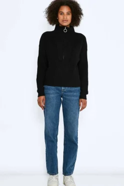 Noisy May Sueteres E Cardigans-Camisola De Malha Oversize De Gola Alta