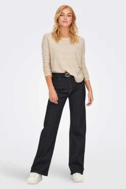 Only Sueteres E Cardigans-Camisola De Manga Comprida E Gola Redonda