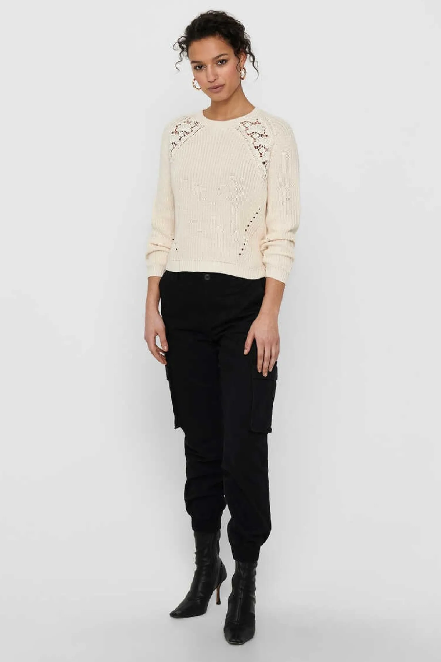 Only Sueteres E Cardigans-Camisola De Manga Comprida De Gola Redonda