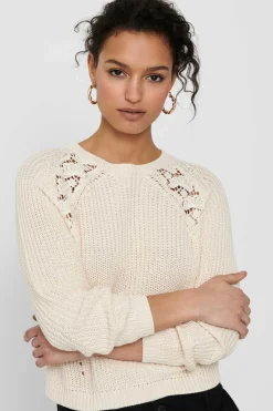 Only Sueteres E Cardigans-Camisola De Manga Comprida De Gola Redonda