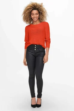 Only Sueteres E Cardigans-Camisola De Manga Comprida E Gola Redonda