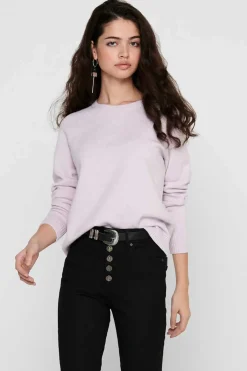 Only Sueteres E Cardigans-Camisola De Manga Comprida E Gola Redonda