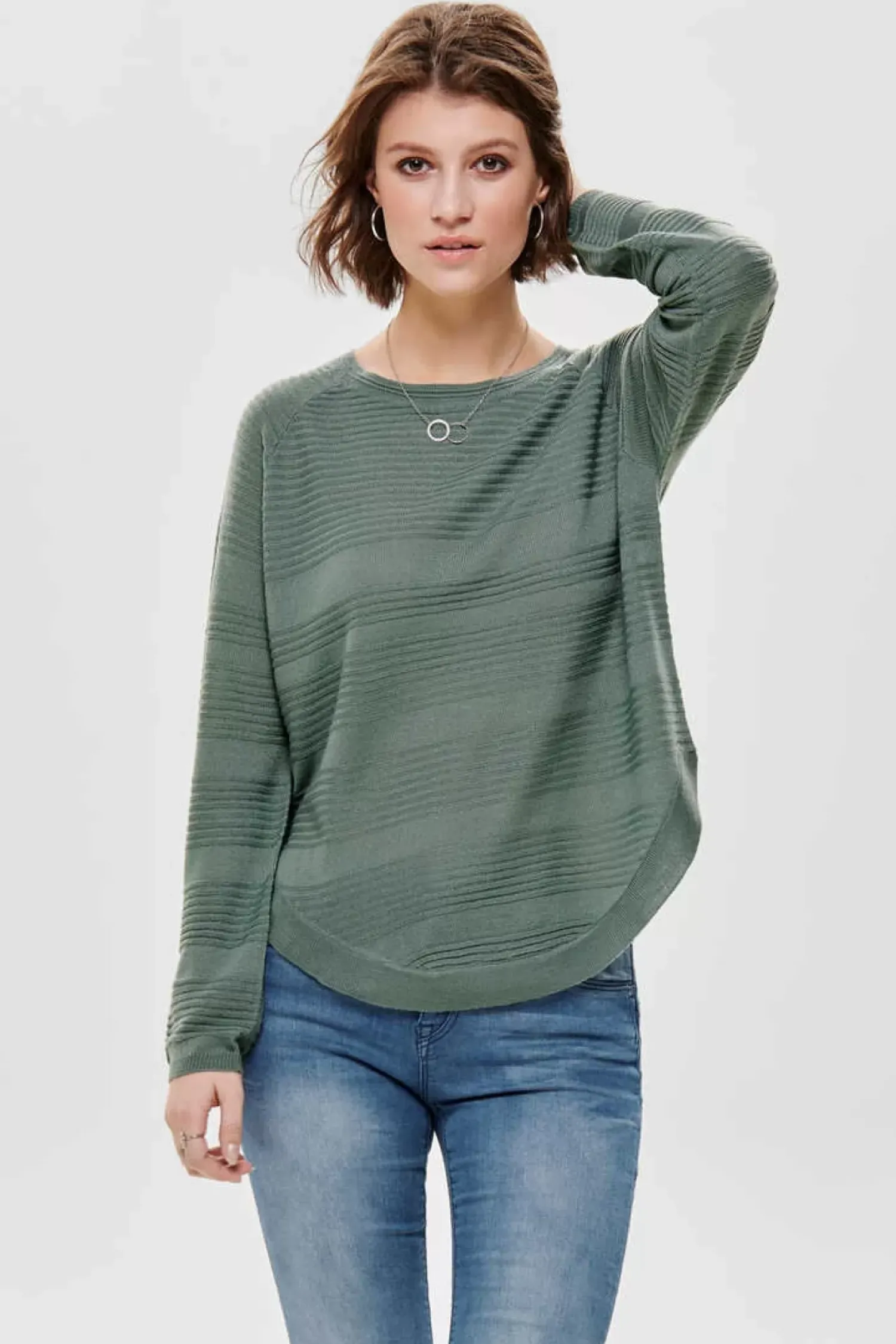 Only Sueteres E Cardigans-Camisola De Manga Comprida E Gola Redonda