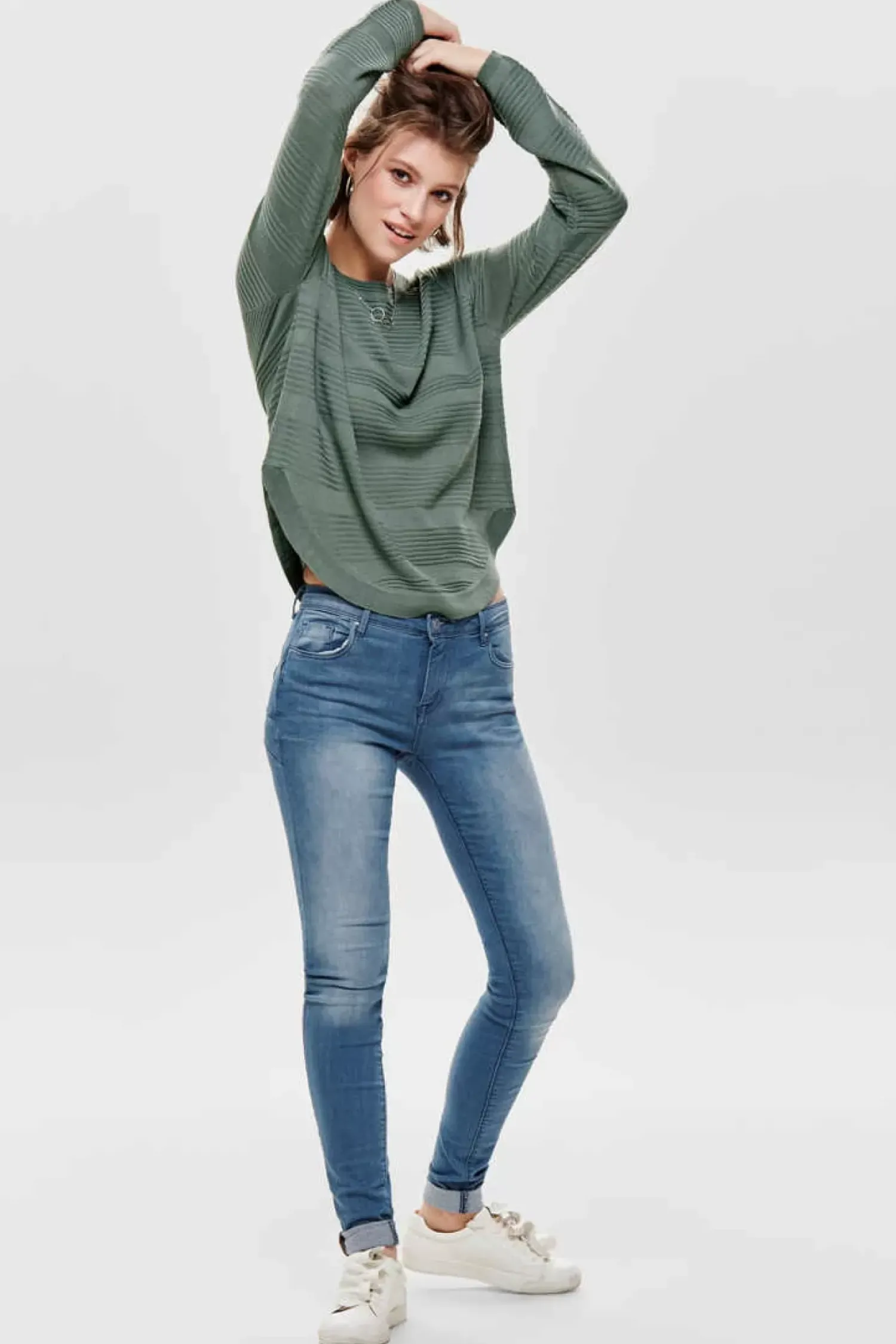 Only Sueteres E Cardigans-Camisola De Manga Comprida E Gola Redonda