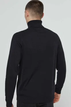 HUGO Camisola De Manga Comprida E Gola Dobrada Marinho New