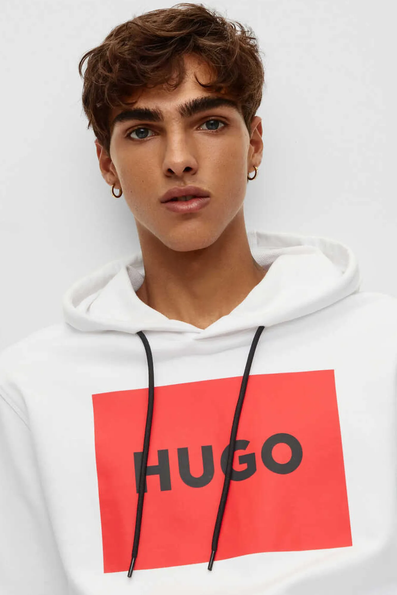 HUGO Camisola De Manga Comprida Branco Clearance