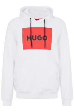 HUGO Camisola De Manga Comprida Branco Clearance