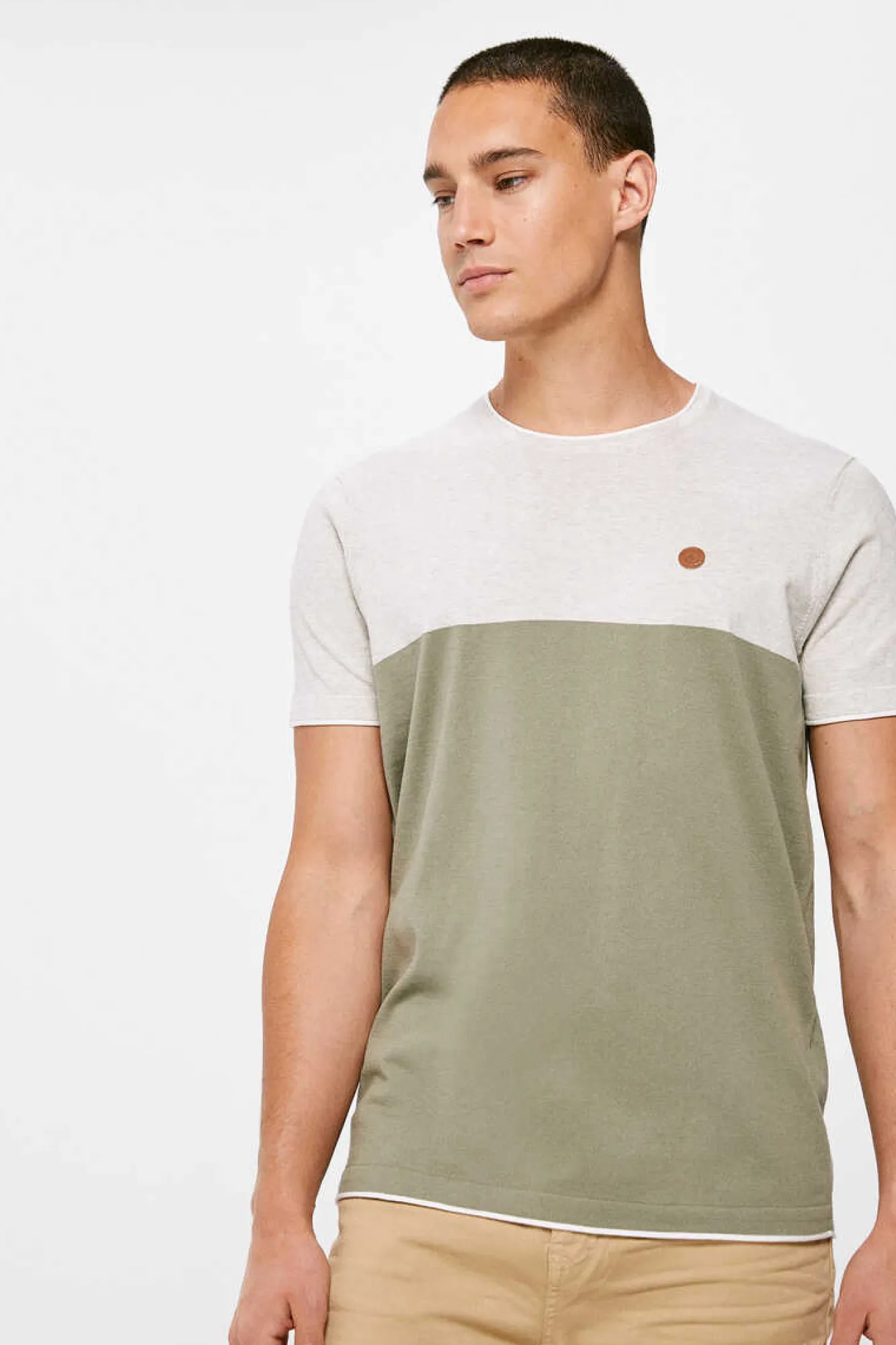 Springfield Camisola De Manga Curta Block Cinza Discount