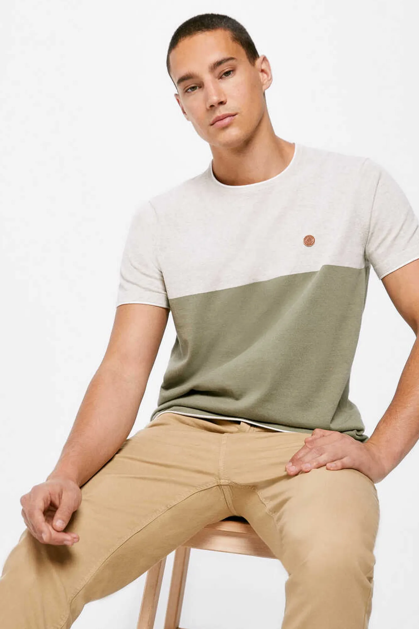 Springfield Camisola De Manga Curta Block Cinza Discount