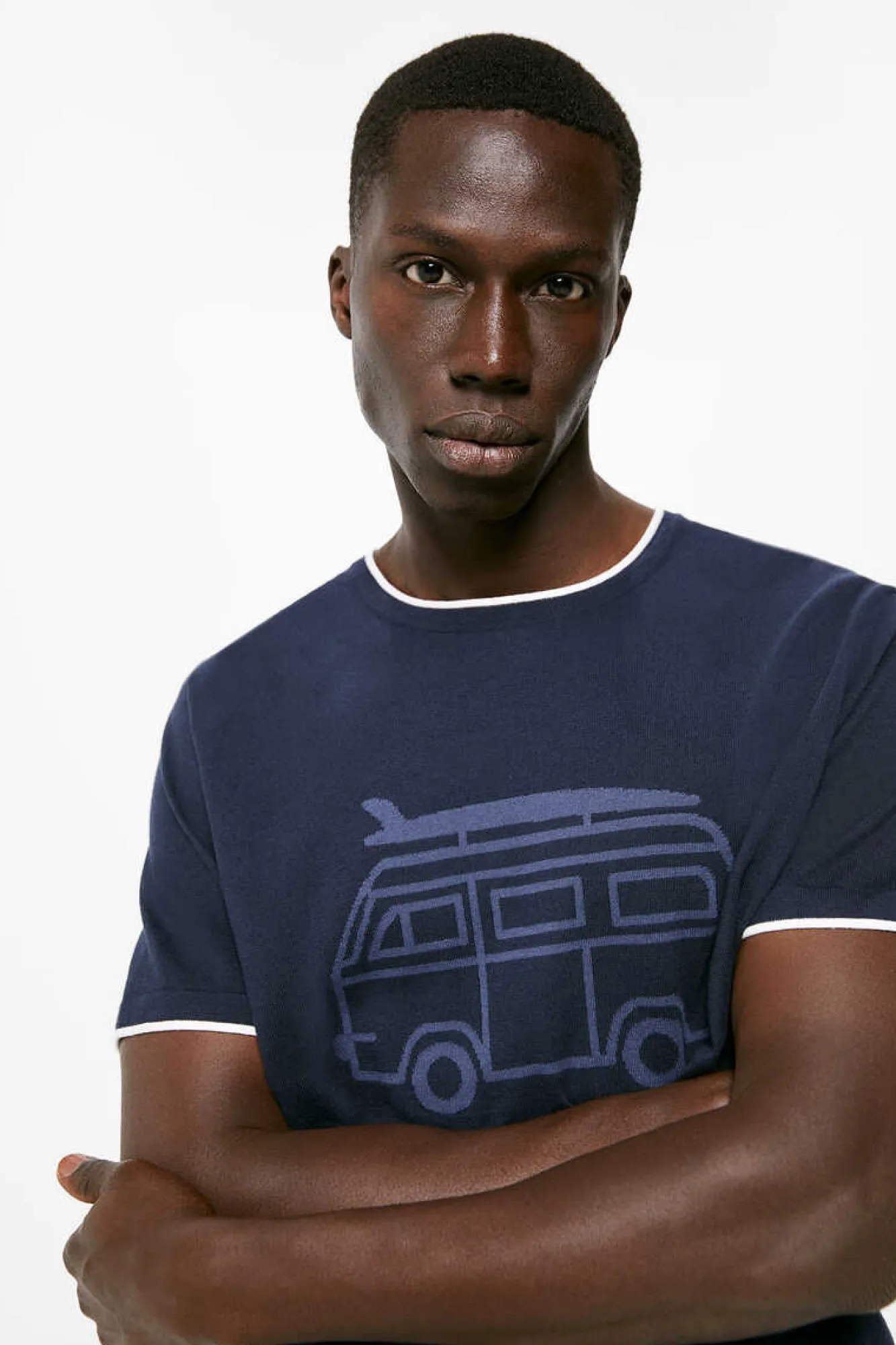 Springfield Camisola De Manga Curta Caravana Marinho