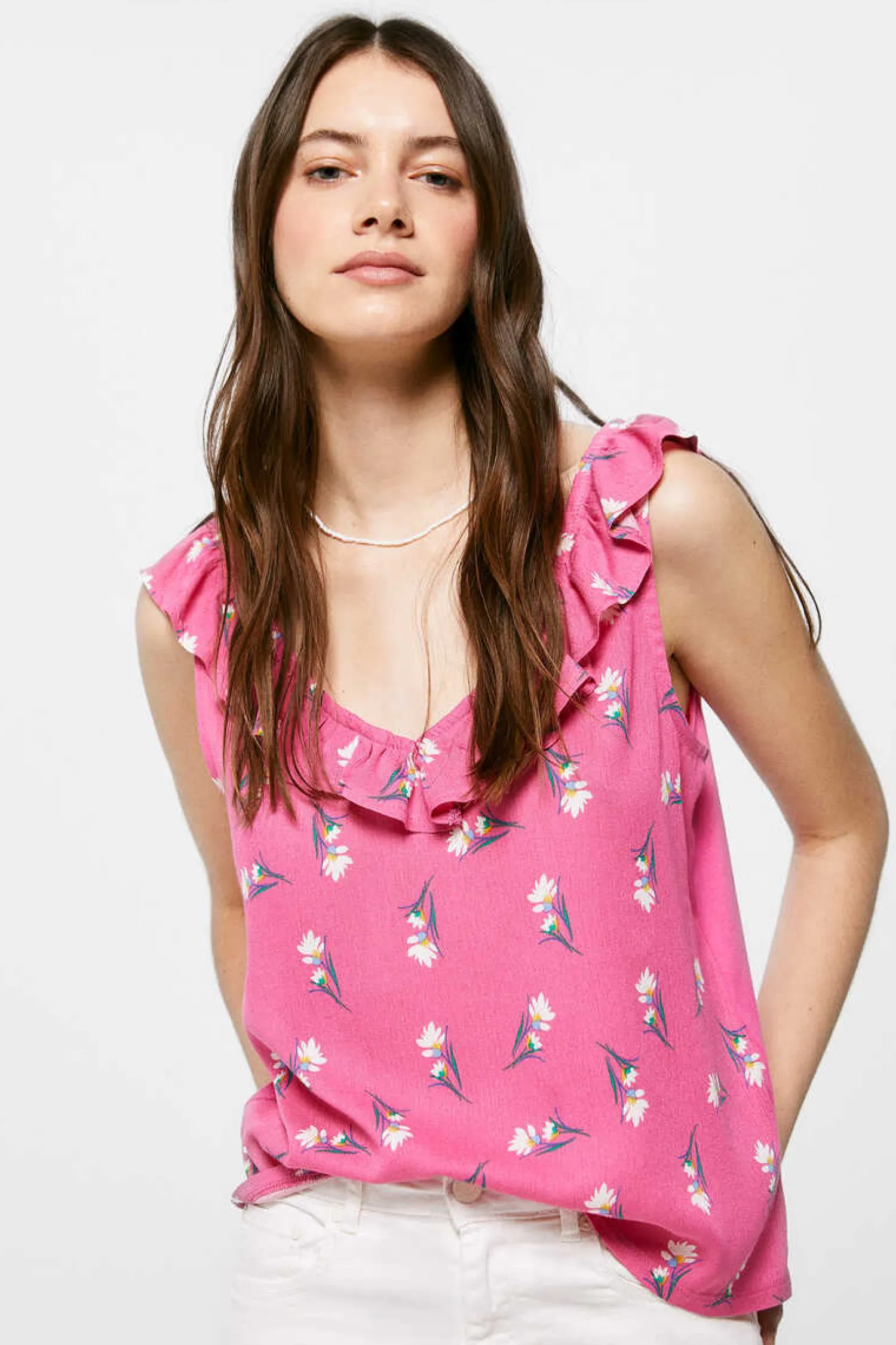 Springfield T-Shirts-Camisola Decote Folho