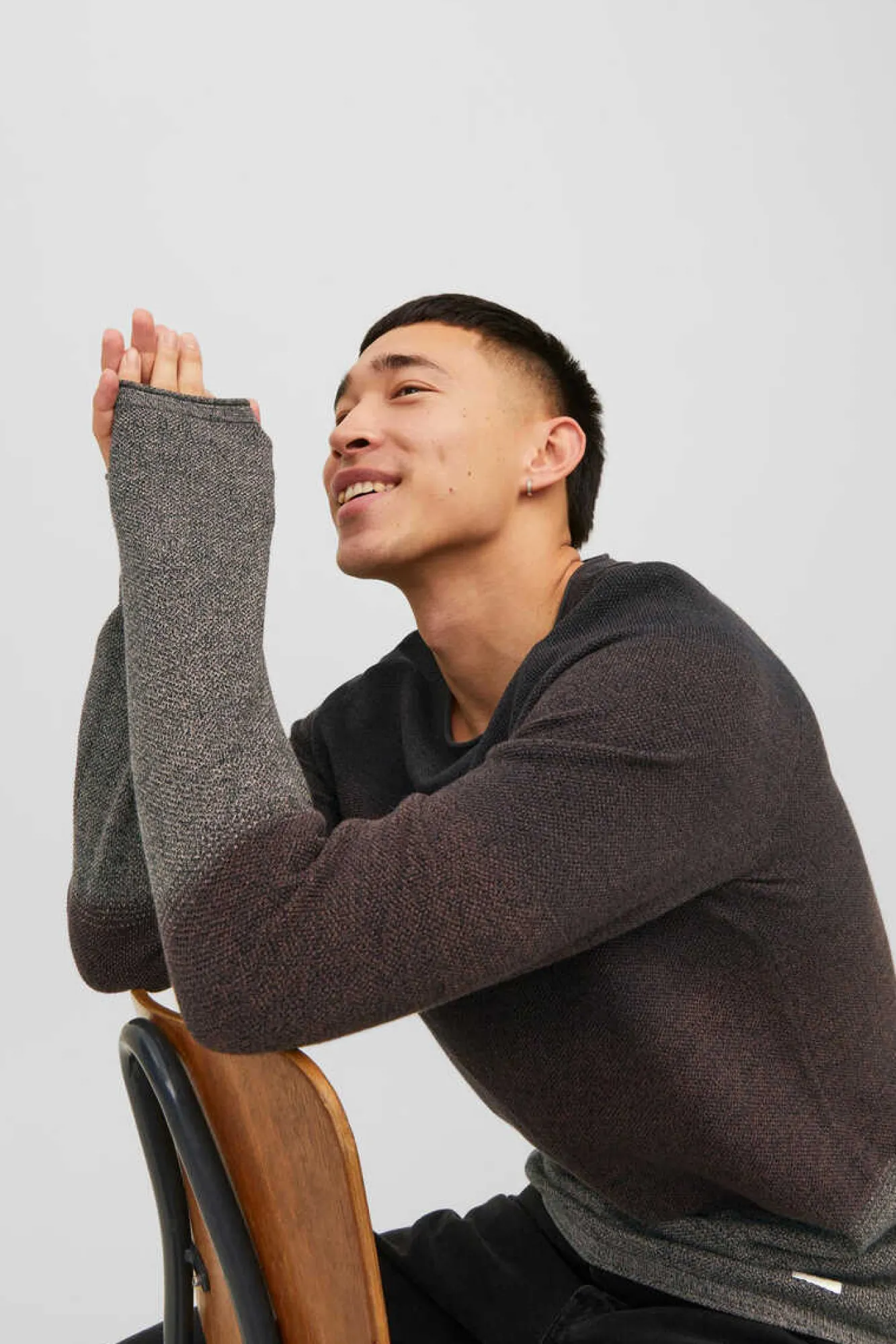 Jack & Jones Camisola Degrade Gola Redonda Castanho Discount