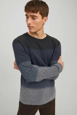 Jack & Jones Camisola Degrade Gola Redonda Marinho New