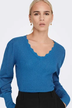 Only Sueteres E Cardigans-Camisola Em Bico Debruada