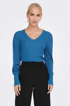 Only Sueteres E Cardigans-Camisola Em Bico Debruada