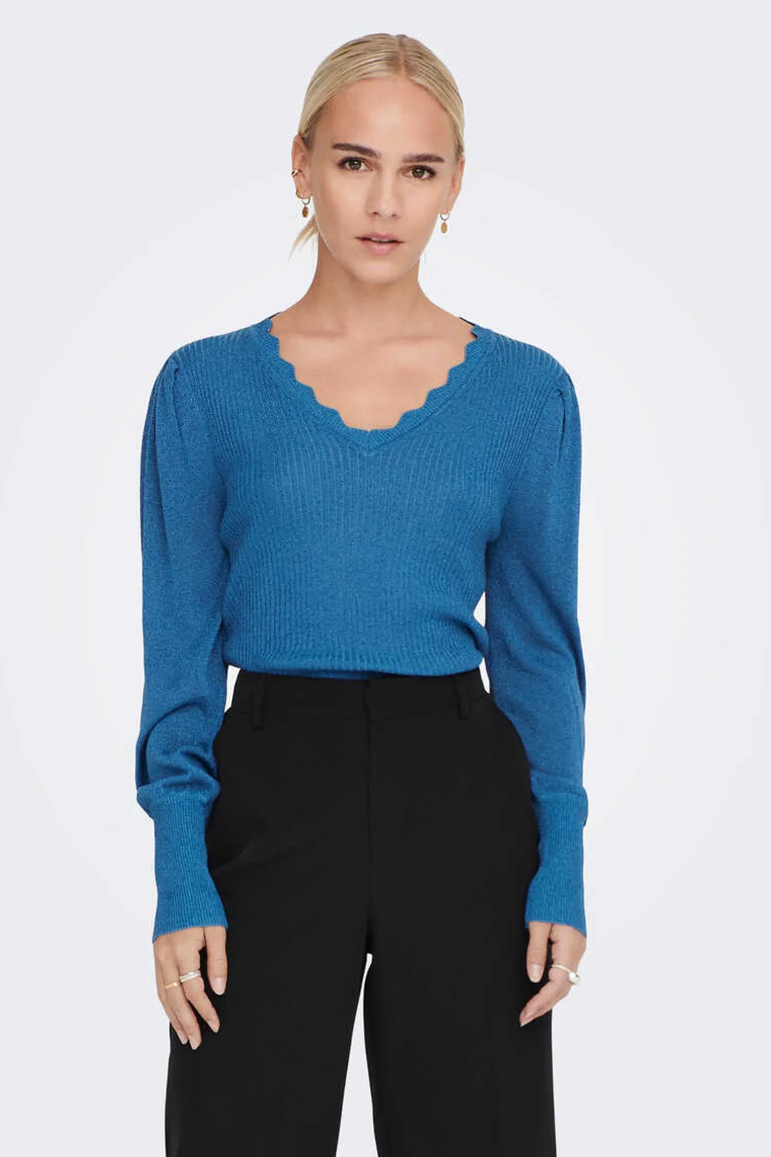 Only Sueteres E Cardigans-Camisola Em Bico Debruada