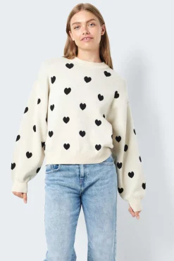 Noisy May Sueteres E Cardigans-Camisola Em Malha De Jacquard