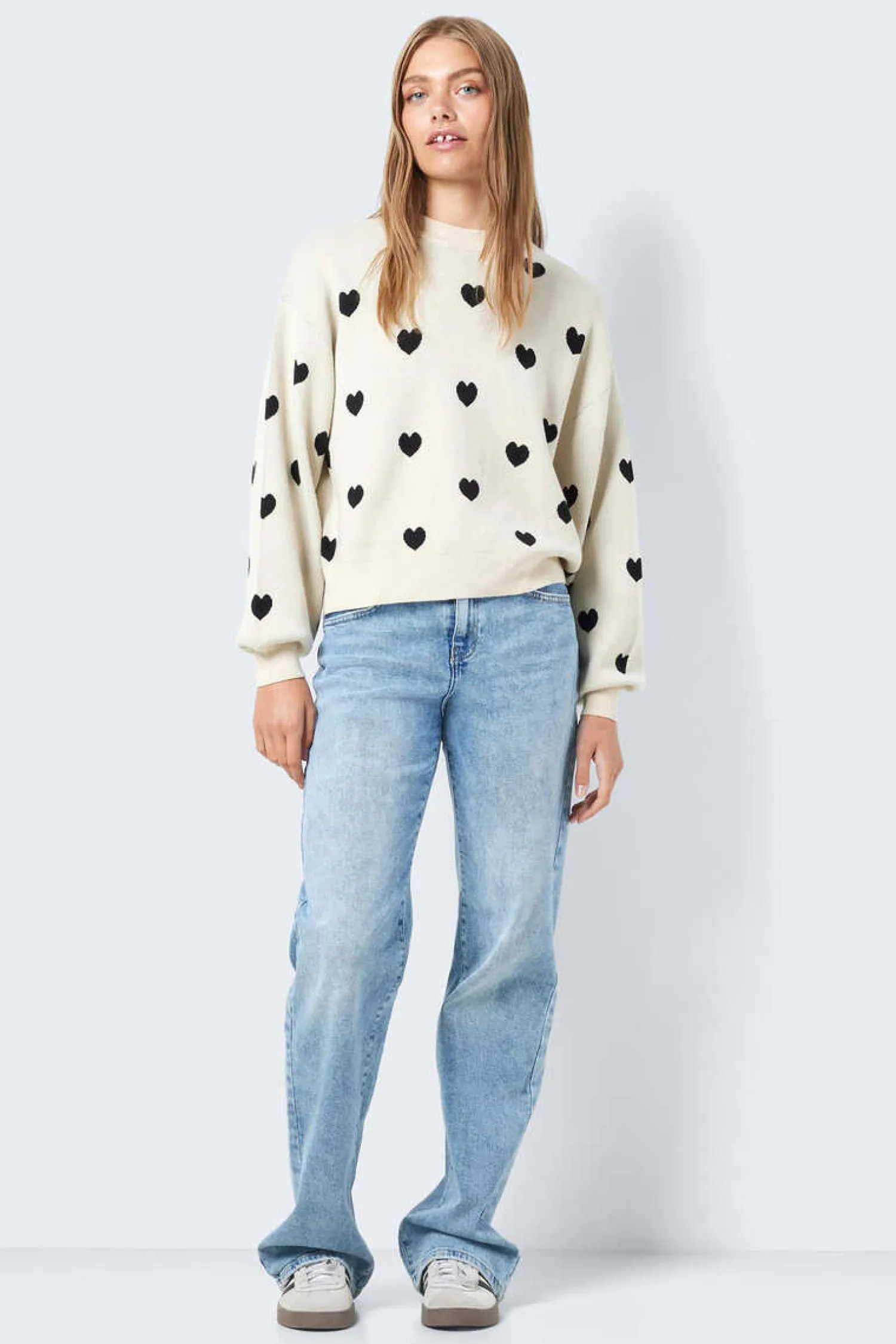 Noisy May Sueteres E Cardigans-Camisola Em Malha De Jacquard