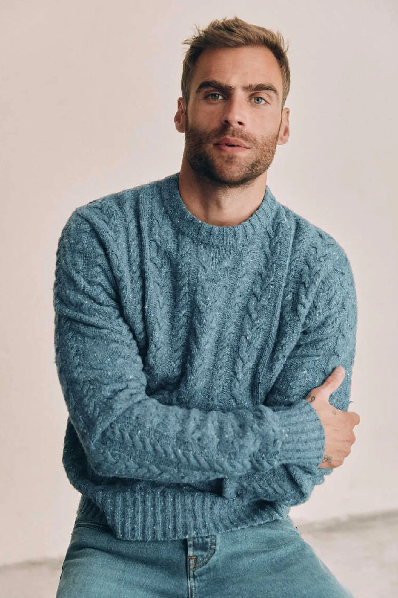 Ooto Camisola Entrancada Azul New