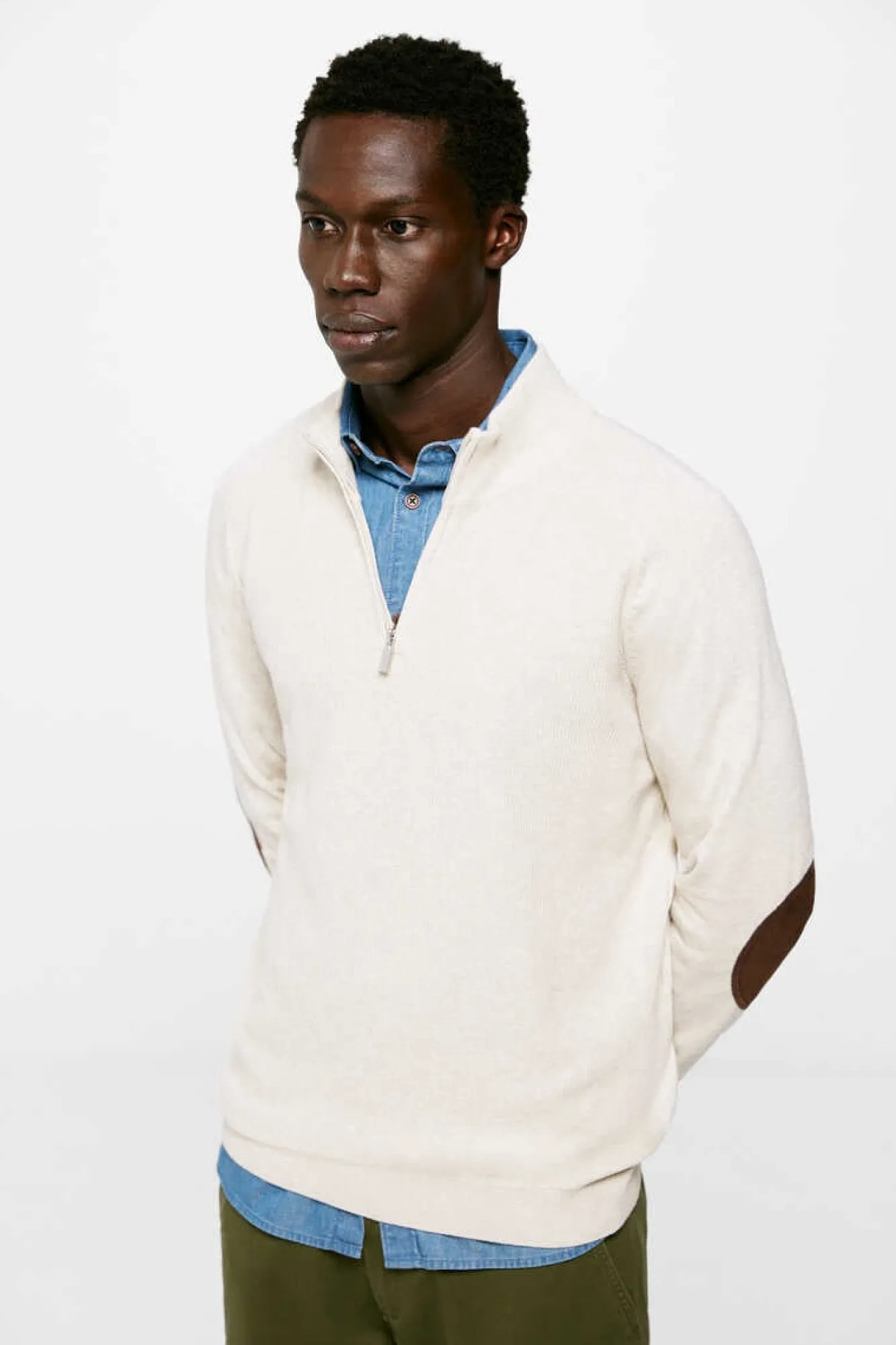 Springfield Camisola Estrutura Cotoveleiras Cinza Clearance