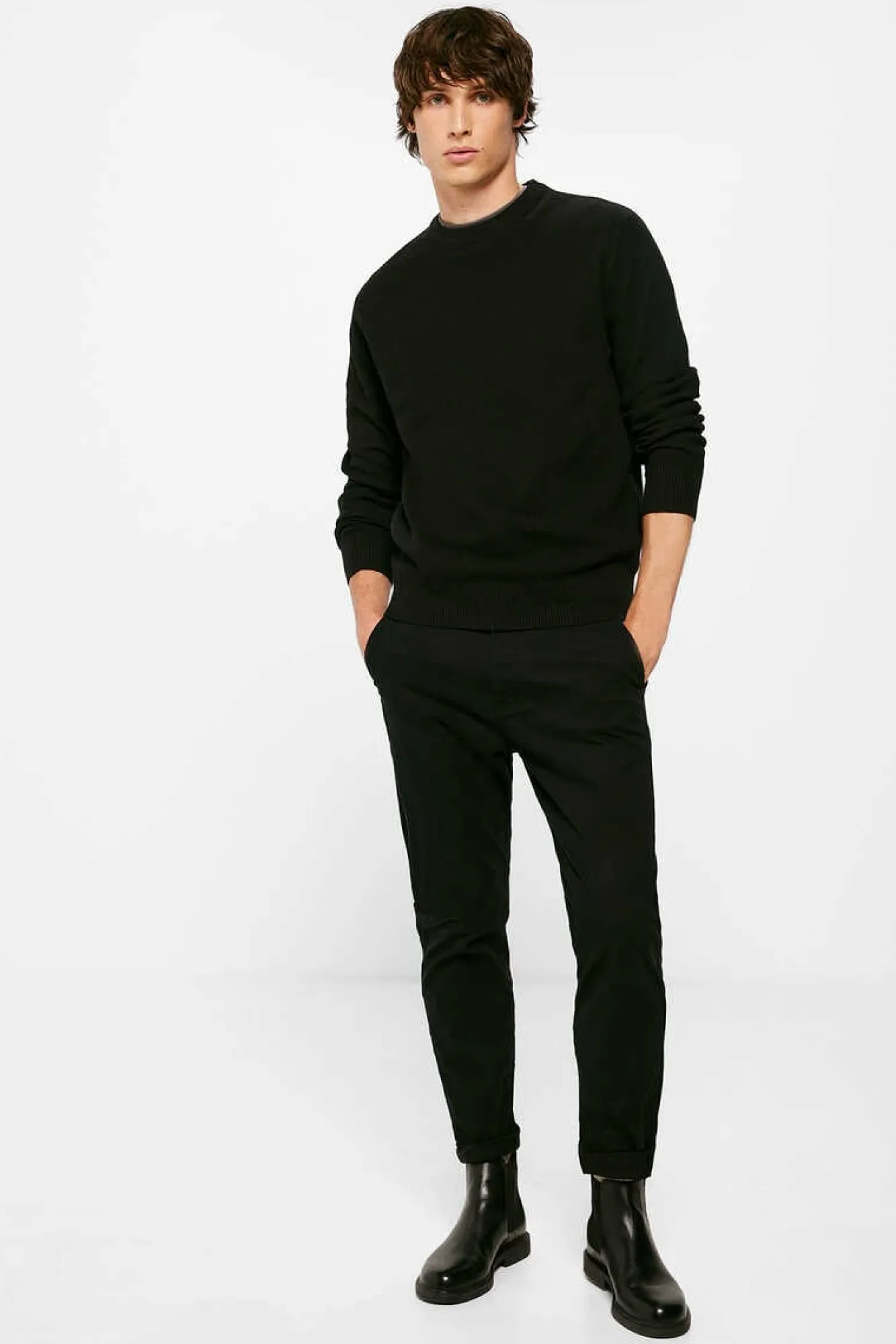 Springfield Camisola Estrutura Fio Torcido Preto Discount