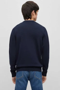 HUGO Camisola Gola Caixa Marinho Sale