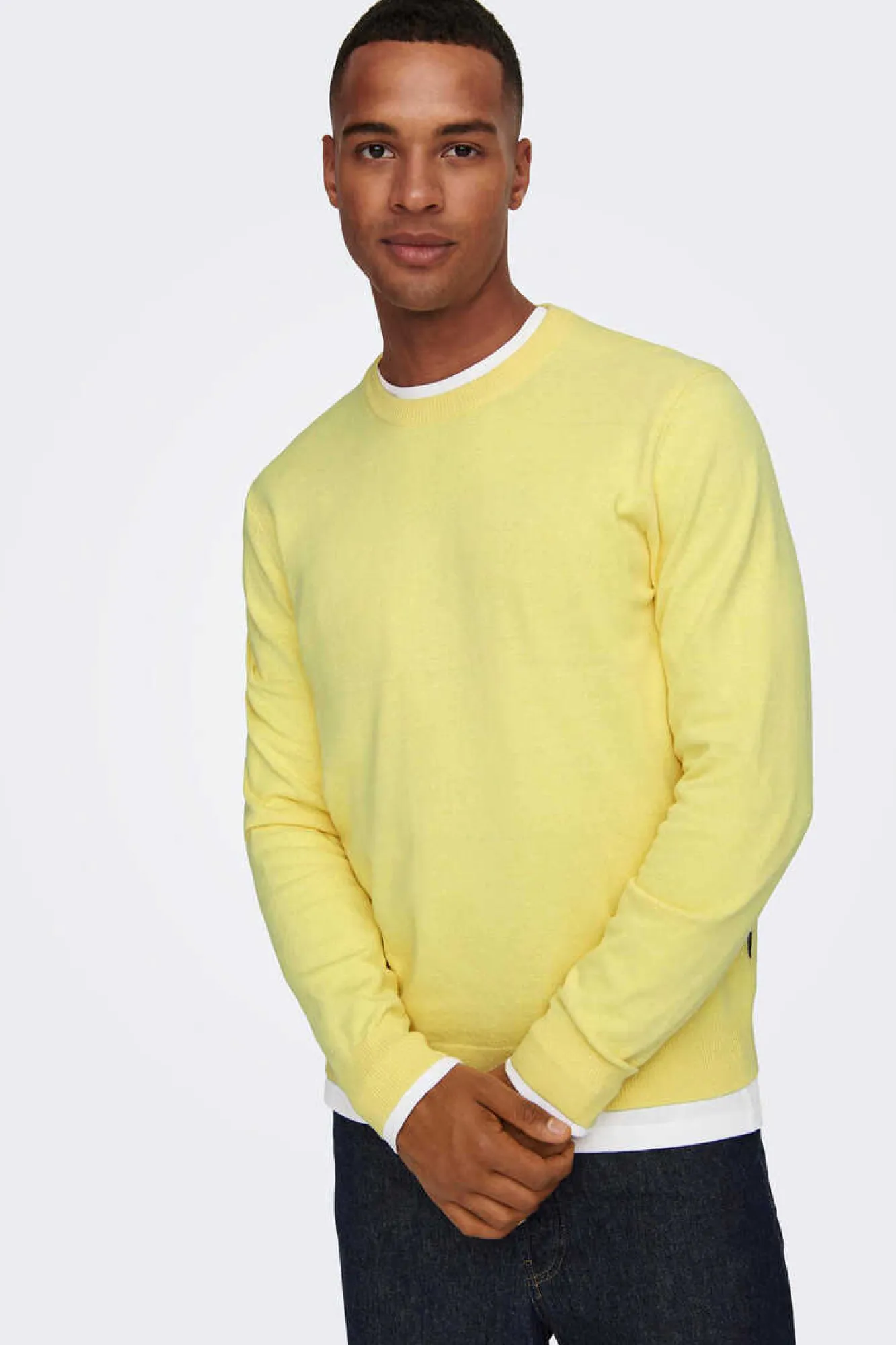 Only & Sons Camisola Gola Caixa Banana