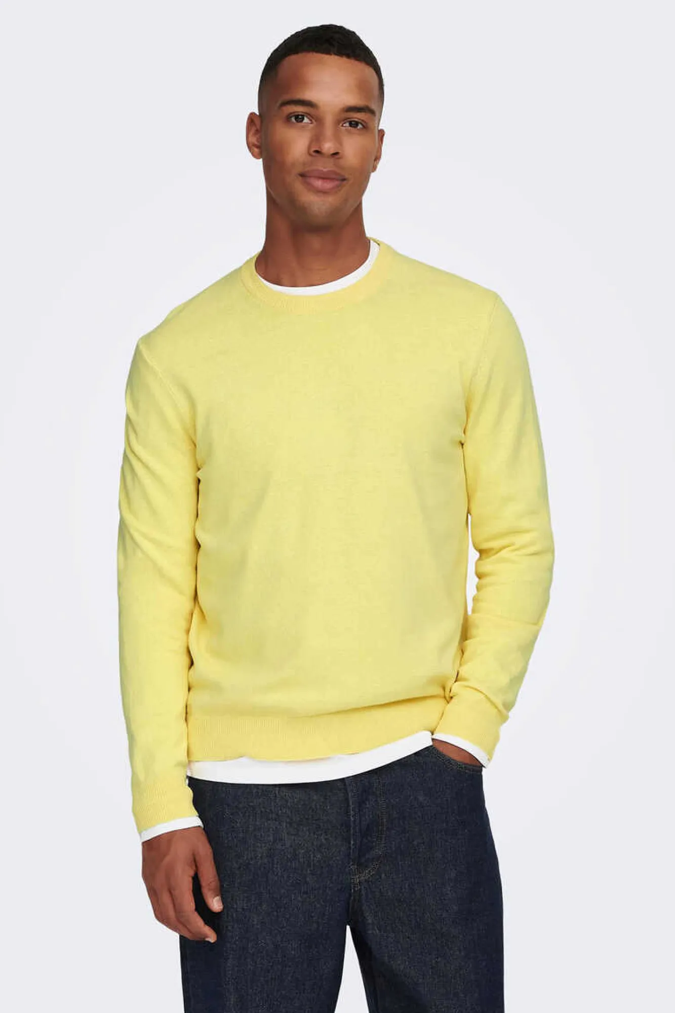 Only & Sons Camisola Gola Caixa Banana