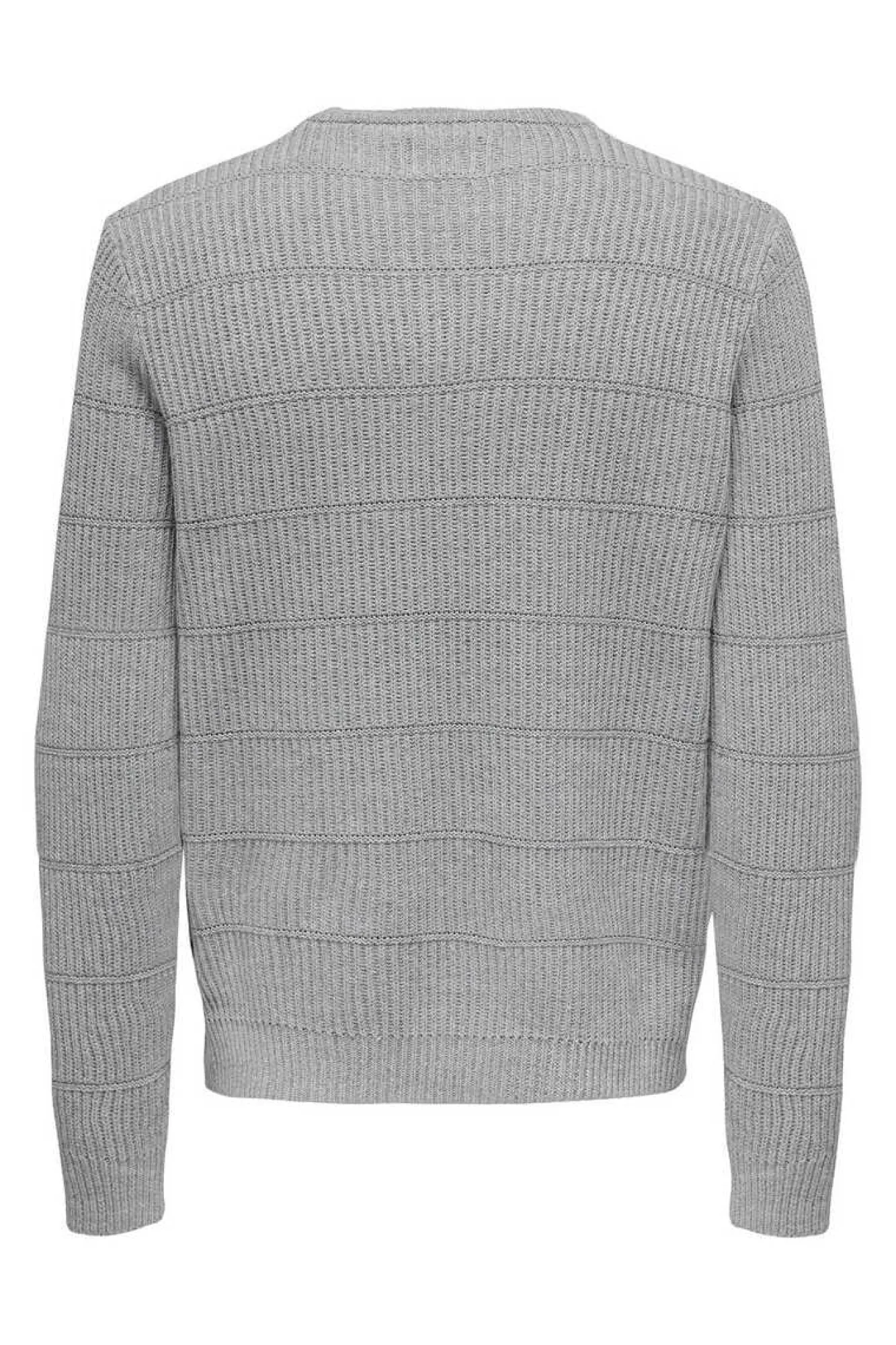 Only & Sons Camisola Gola Caixa Textura Cinza Discount