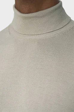 Only & Sons Camisola Gola Dobrada Cinza New