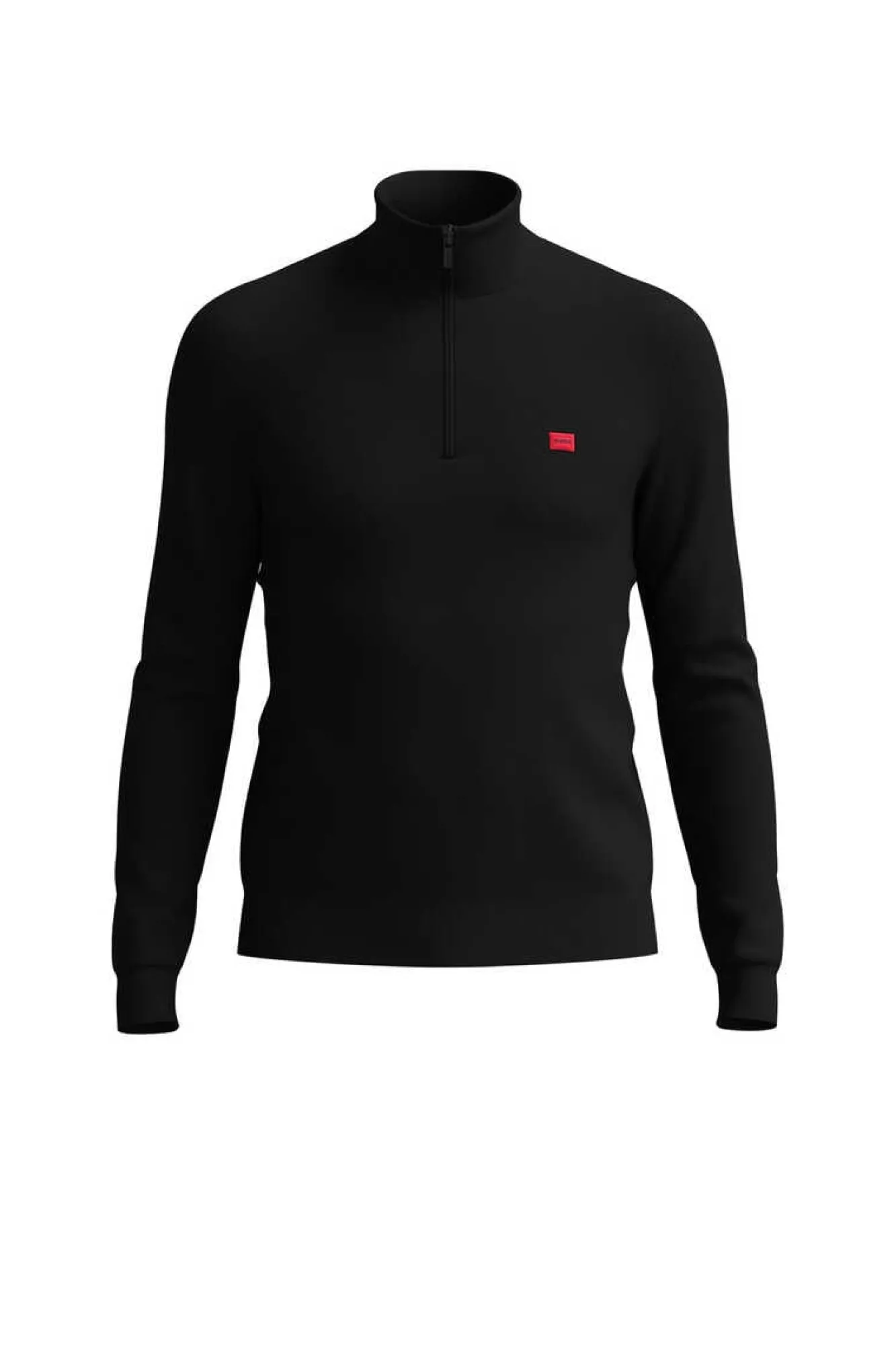 HUGO Camisola Gola Fecho-Eclair Preto Discount