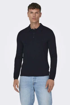 Only & Sons Camisola Gola Polo Marinho Outlet