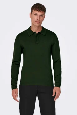Only & Sons Camisola Gola Polo Verde Hot
