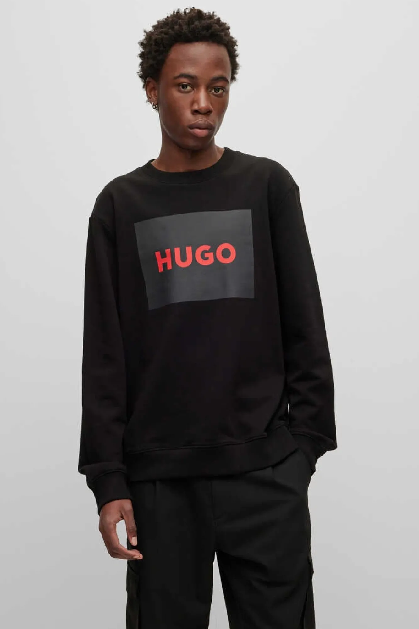 HUGO Camisola Gola Redonda Preto Outlet