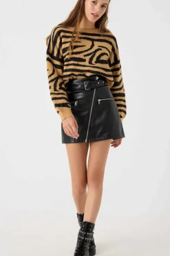 Inside Sueteres E Cardigans-Camisola Jacquard Decote Redondo