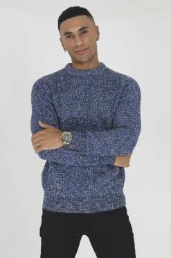 Brave Soul Camisola Jaspeada Azulado