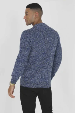 Brave Soul Camisola Jaspeada Azulado