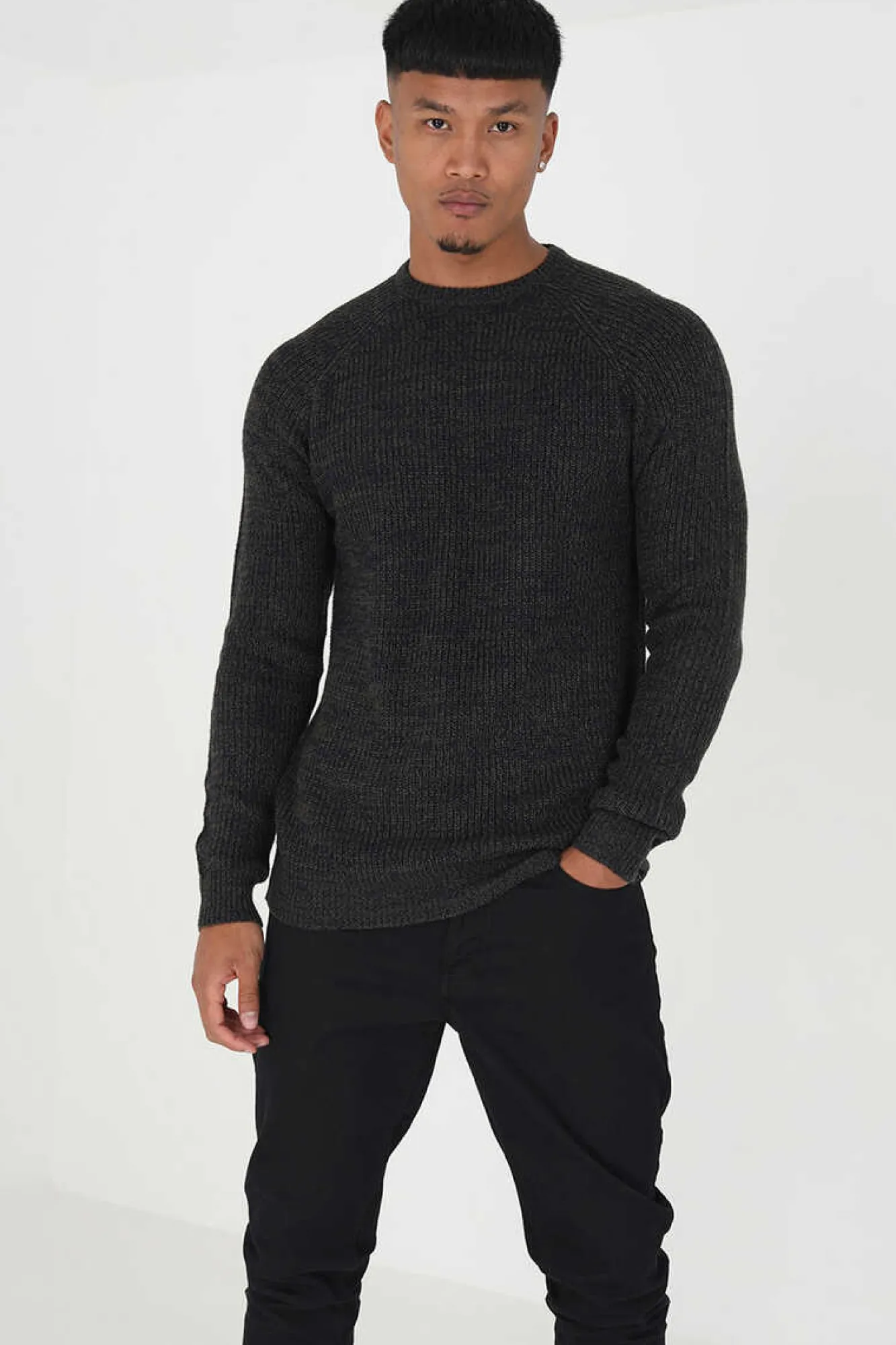 Brave Soul Camisola Jaspeada Marinho Sale