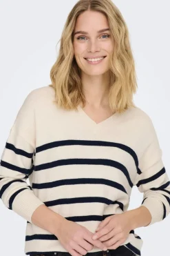 JDY Sueteres E Cardigans-Camisola Malha As Riscas