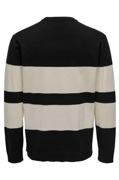 Only & Sons Camisola Malha Com Gola Redonda Preto Best