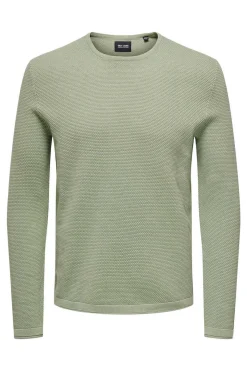 Only & Sons Camisola Malha Com Gola Redonda Verde