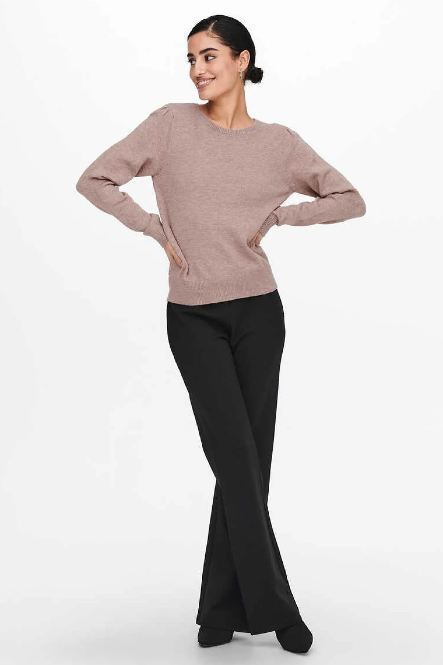 JDY Sueteres E Cardigans-Camisola Malha Fina Gola Redonda