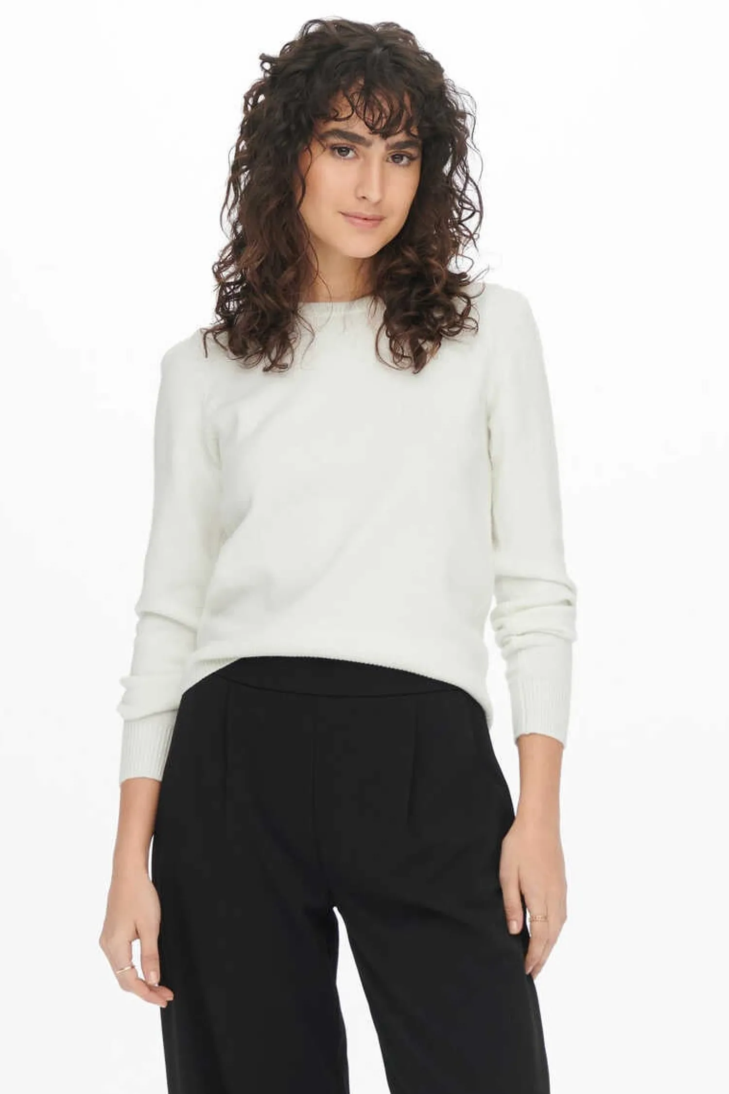 JDY Sueteres E Cardigans-Camisola Malha Fina Gola Redonda