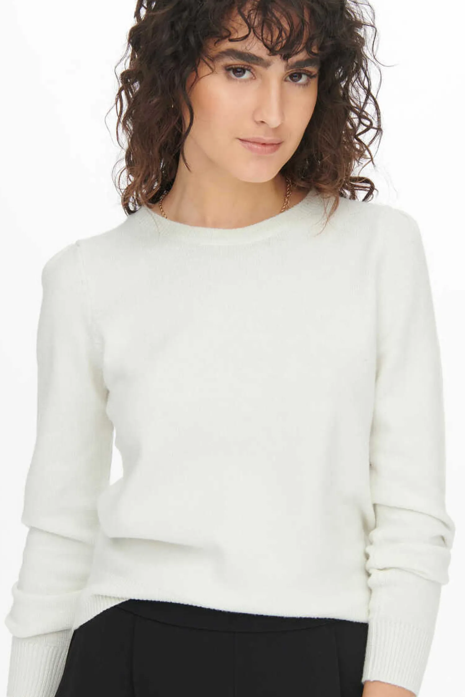 JDY Sueteres E Cardigans-Camisola Malha Fina Gola Redonda