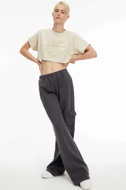 Calvin Klein T-Shirts-Camisola Manga Curta Crop