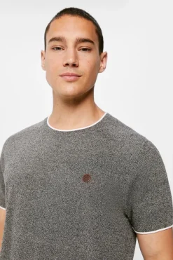 Springfield Camisola Manga Curta Estrutura Preto Clearance