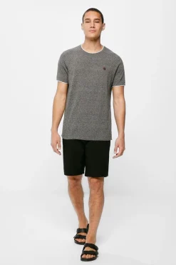 Springfield Camisola Manga Curta Estrutura Preto Clearance