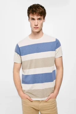 Springfield Camisola Manga Curtas Riscas Cinza